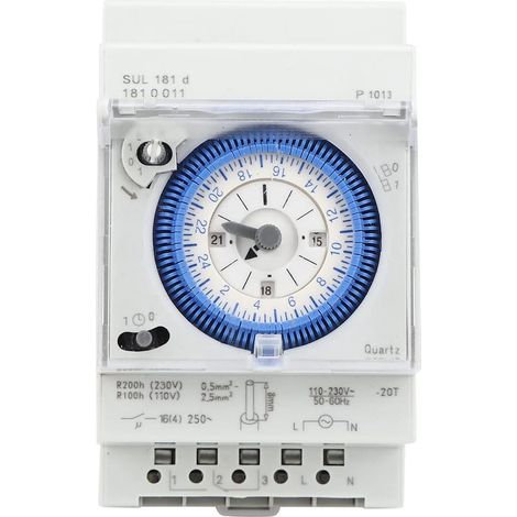 Interrupteur Horaire Programmable, Interrupteur De Minuterie Mécanique, Contrôleur Hebdomadaire 16a Manuel/automatique Pour Éclairage Équipement Électrique De Bricolage Domestique