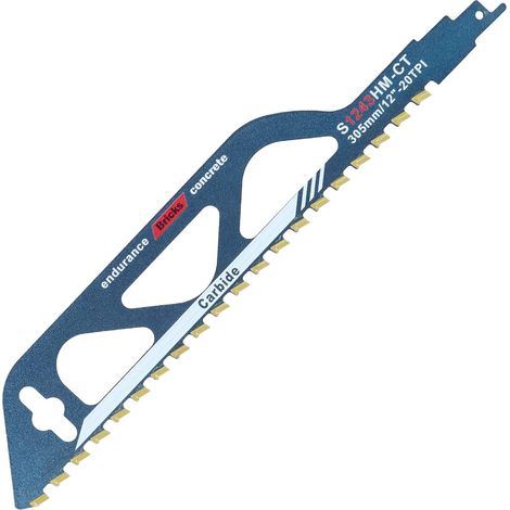 Lame De Scie Sabre,en Carbure De Tungstène,acier Métallique,bois, Pour Béton Cellulaire,brique, Plaques De Ciment Et Béton, Longueur 305 Mm，lot Of 2