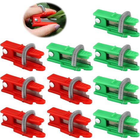 Jardin Couteau Pouce,10 Pièces Couteau A Cueillir, Coupe De Doigt, Enlève Facilement Les Tiges Et Les Feuilles, Adapté A La Cueillette Des Fruits Et Légumes