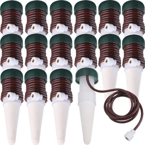 Arrosage Stakes Automatique Système D'Arrosage, Irrigation Par Égouttement Automatique De Plante Libération Lente Pour Plantes D'Intérieur Ou D'Extérieur (pack De 16)