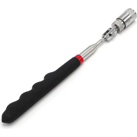 Aimant Telescopique,81cm Outil De Ramassage Magnétique Flexible Avec Poignée Antidérapante Et Lumière Led Pour Ramasser Les Ecrous Et Les Boulons