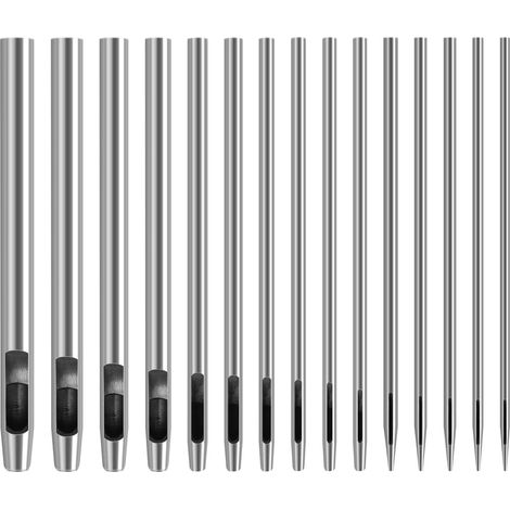 15pcs Poinçon Creux En Cuir, Outils De Poinçon De Trou Perforateurs À Trous Pour Cuir Outils De Travail De La Maroquinerie Pour Bracelet De Montre Ceinture 0.5mm-6mm