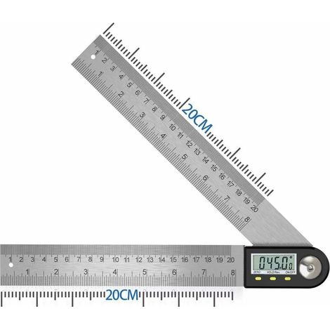 Numérique Angle Finder 0-360 ° Numérique Inclinomètre En Acier Inoxydable Rapporteur D'Angle Règle Avec Lcd Affichage Pour Travail Du Bois Construction Réparation