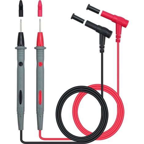 2 Pcs 1000v / 10a Multimètre Numérique Sonde Multimètre Câble Câble Sonde Stylo De Multimètre Remplacement Rouge / Noir