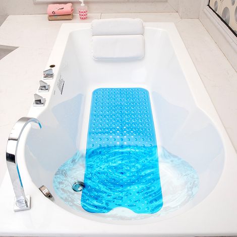 Tapis De Baignoire Antidérapant Sensible À La Peau 100x40cm, Fixation . Tapis De Bain Antidérapant Sans Bpa