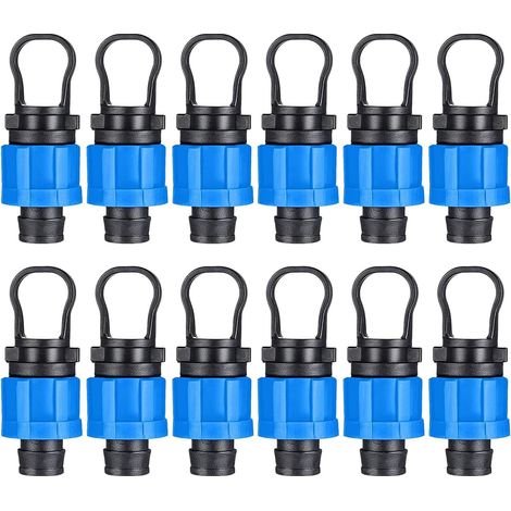 Set De 12 Embouts D'Irrigation Goutte À Goutte - Raccordement Universel - Compatible Avec Les Bandes D'Irrigation Goutte À Goutte 16mm