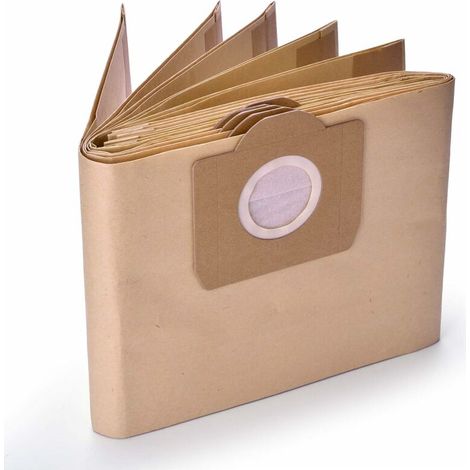 Lot De 10 Sacs À Poussière En Papier Compatibles Avec Le Remplacement De L'Aspirateur Sec Et Humide Karcher Wd3 Mv3