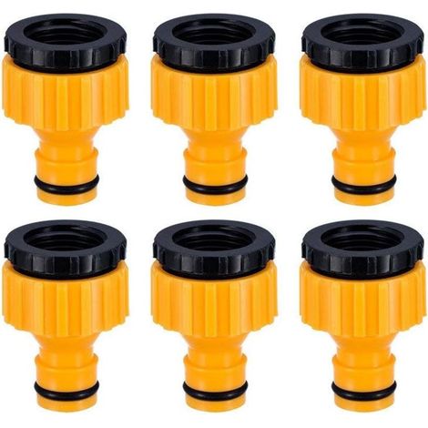 Plastique 3 / 4 "et 1 / 2" Robinet Fileté Buse Débit Robinet Connecteur Adaptateur De Robinet Fileté Pack De 6