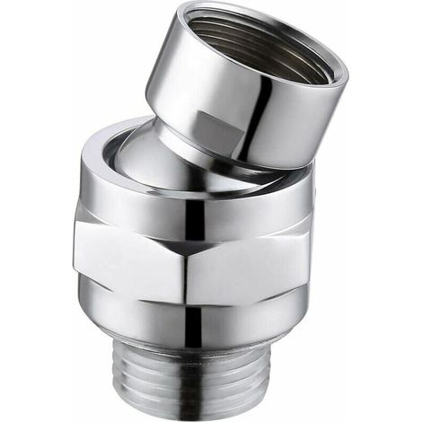 Connecter À Bras De Douche Connecteur De Douche Rotule Pivotante En Laiton Réglable Universelle G1/2 Chrome,