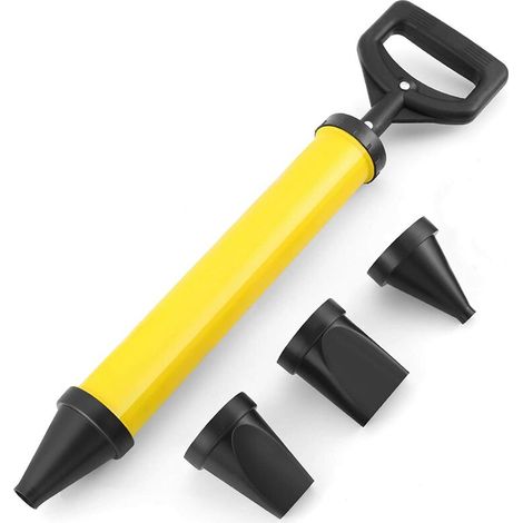 Seringue À Mortier, Pistolet À Coulis Pour Mortier, Pompe À Mortier Manuelle Avec Accessoire Presse À Mortier, Seringue À Mortier Avec 4 Buses,0.5kg
