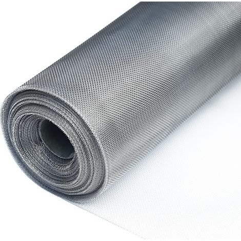 Rouleau Toile Moustiquaire, Moustiquaire Fenetre, 1.2 X 3 M Rouleau Moustiquaire, Moustiquaire Fenetre Rouleau, Avec Brosse Nettoyage De Vitres Utilisé Pour Prévenir Insectes Moustiques Etc(gris)