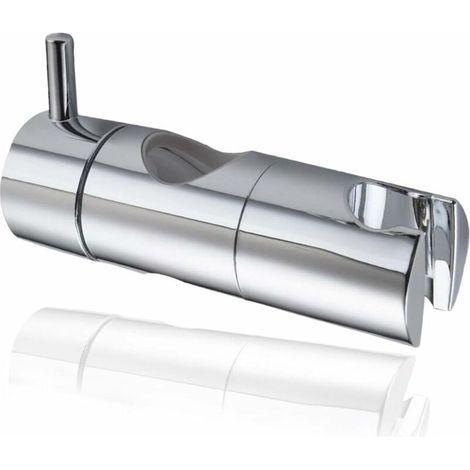 Support Pommeau Douchette, Accroche Douche À Main Ventouse, Fixation Pommeau Douche Mural, Curseur Douche Universel Remplaçable Curseur (19mm, Argent)