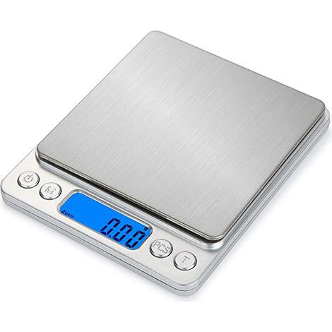 Balance De Précision 500g/0,01g, Balance Cuisine/balance De Poche/balances De Bijoux, Haute Précision, Écran Lcd, Fonction Tare&pcs&2 Plateaux