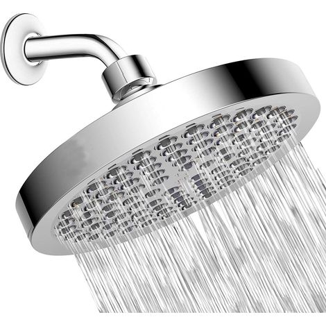 Pommeau Douche Fixes Remplacement Tete De Douche Avec Boule Pivotante 15 Cm Chrome Ronde