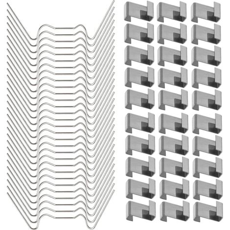 100 Pcs Clips De Fixation Pour Vitre De Verre À Effet De Serre En Acier Inoxydable (avec 50 Clips De Fil W Pour Vitrage En Serre Et 50 Clips De Chevauchement En Z Pour Vitrage De Serre)