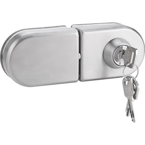 Verrou Porte En Acier Inoxydable Serrure De Sécurité Anti-vol Serrure De Porte Coulissante À Poussoir Sans Cadre Avec Clés