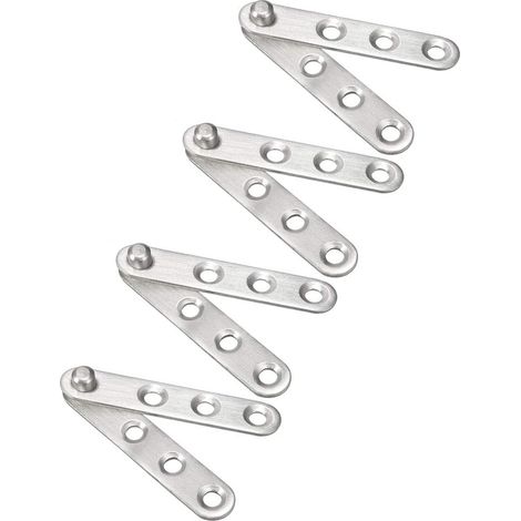 4pcs Charnière Pivot Porte Acier Inox 360 Degré Tournante 60mmx11mm