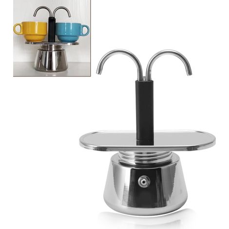 Moka Pot, 90 Ml Mini Moka Pot, Cafetière En Acier Inoxydable De Style Italien, Cafetière Espresso Diy Délicieuse, Pour Faire Du Café Rapidement, Pour Le Camping En