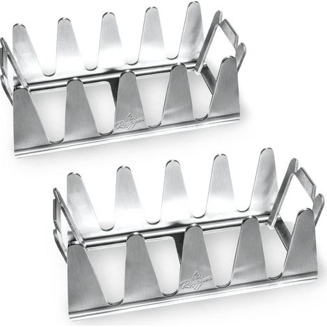 2pcs Multi-barbecue Grill Rack En Acier Inoxydable, Robuste Et Facile À Nettoyer, Gril Autoportant Avec Boîte En Carton Ondulé, Grille De Cuisson Multi-en Acier Inoxydable Pour Poulet