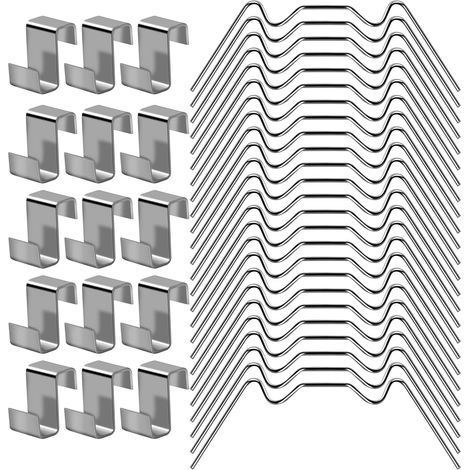 Clips De Vitrage Serre, Clips De Vitrage Pour Serre Clips De Fixation, Kit De Réparation D'Accessoires De Serre, 50 Pinces En W Pour Verre De Serre, 50 Clips De Chevauchement En Z Pour Serre
