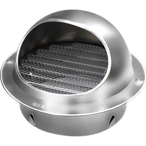Aérateur Rond Avec Grille En Acier Inoxydable Grille Ronde Couvercle De Ventilation Sortie D'Évacuation Mural Bouches D'Aération 100mm