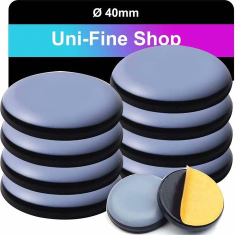 8pcs 40 Mm (rond) Patins En Teflon Pour Meubles, Patins Glisseurs Pour Meubles - Planeur Ptfe Patins Pour Meubles En Téflon Auto-adhésif Patins De Meuble Pour Chaise Canapé Bureau Table