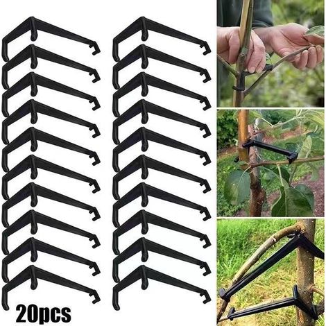 Épandeurs De Branches D'Arbres Épandeur De Branches D'Arbres Fruitiers Pour Soutenir De Nouvelles Branches Plastique Noir 20 Pièces