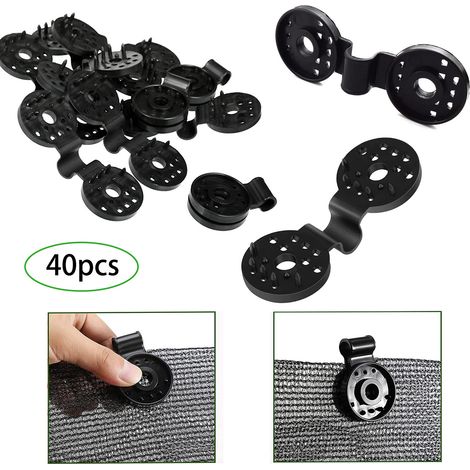 Lot De 40 Clips En Plastique Pour Toile D'Ombrage, Clips De Pare-soleil Pour Serre, Jardin, Extérieur, Filet Anti-oiseaux