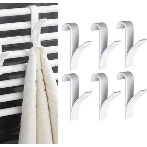 8 Pièces Crochets De Radiateur À Serviettes,crochet Radiateur Sèche Serviette,crochet Pour Radiateurs Plastique Blanc, Patères Radiateur De Salle De Bain