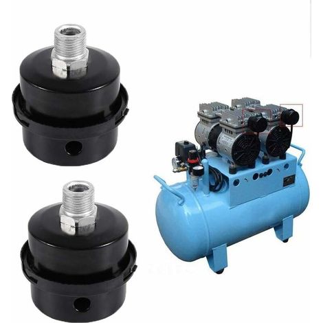 2 Pièces Filtre À Air En Métal Compresseur,1/2"20 Mm Silencieux De Compresseur D'Air,compresseur D'Air Filtre Silencieux,filtr D'Admission De Compresseur D'Air,pour Compresseur D'Air Sans Huil