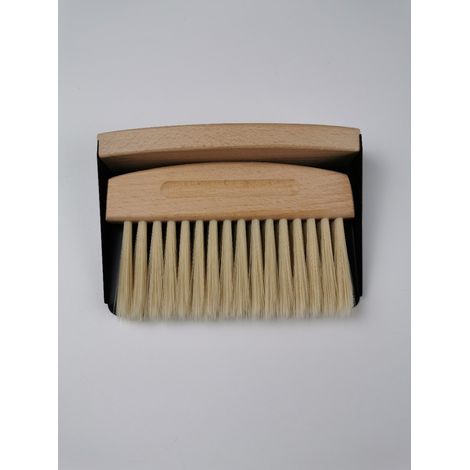 Balayette De Table - Ramasse Miettes En Bois De Hêtre Avec Pelle - Balai De Main Pour Cuisine Salle À Manger Réfectoire，15,5 X 10 X 4cm