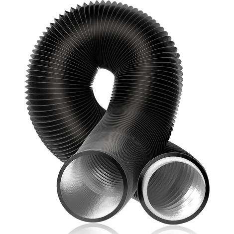 Tuyau Flexible Aluminium Ø150mm, Tuyau D'Évacuation D'Air Pvc Tuyau Flexible Conduites D'Air Flexibles Noir Tuyau