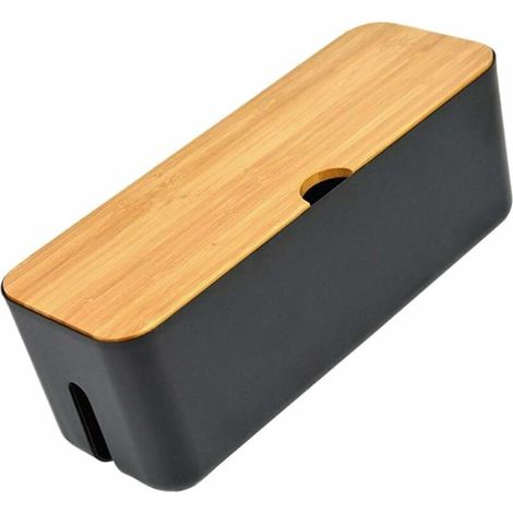 Boîtier De Gestion Des Câbles En Plastique Prise En Plastique Organisateur De Câbles Boîtier De Rangement Pour Barrette D'Alimentation Hider Stripe Parafoudre Avec Couvercle En