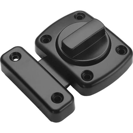 Loquet Verrou De Porte De Salle De Bain De Fenêtre De Cabinet Pivotant Verrou De Sécurité À Loquet Et Wc Loquet Acier Inoxydable Brossé Verrou Noir