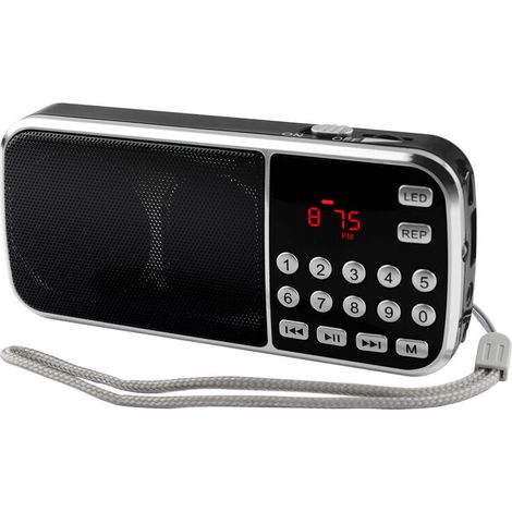Radio Portable Y-501, Radio 800mah Avec Deux Haut-parleurs, Lampe De Poche Led, Batterie Rechargeable, Compatible Mp3/aux/usb/tf (noir)