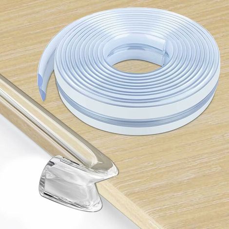 Silicone Coin De Table Protection Bebe , 6m Pré-adhésif Transparent Protection Meuble Bébé , Protecteur Des Bords Et Angles De Placard Pour Sécurité Bebe Maison (6m×width1.5cm)