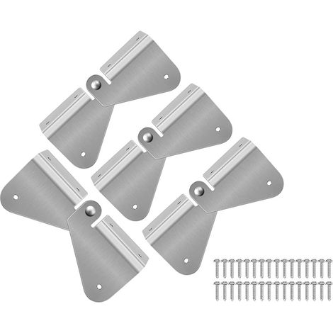 Lot De 4 Charnières À Fermeture Éclair, Extension De Gouttière, Avec 26 Vis, Installation Facile Sur N'Importe Quelle Taille, Tuyau De Descente Rectangulaire Ou Carré, 5.72.36in