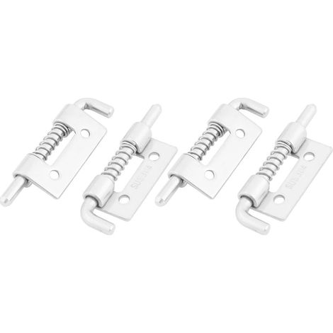 4pcs Loquet A Ressort Targette A Ressort Verrou De Porte Serrure Pour Meuble Portail Garage Acier Inox 304 Ton Argent 2pouces Long