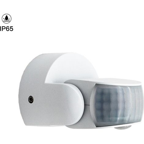 Détecteur De Mouvement Extérieur Ip65,blanc