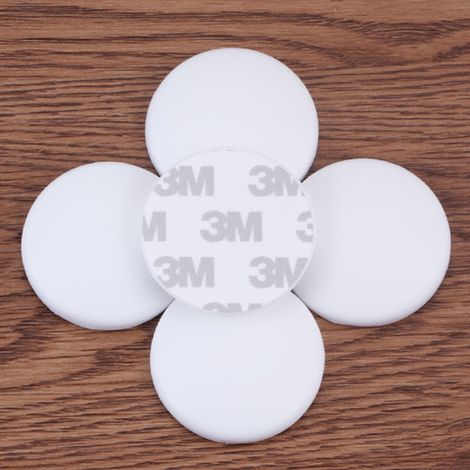 Butée De Porte Mural Blanc : 10x Bloc Porte Muraux Autocollants De 4cm De Diamètre - Door Stopper - Butoir Pour Portes Et Protection Murale440.8cm