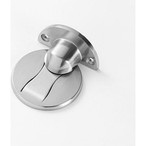 Butée Porte Magnétique,butée Porte Support Loquet Butoir Porte Métal,304 Acier Inoxydable Résistant（1pcs，acier Brossé）,120g