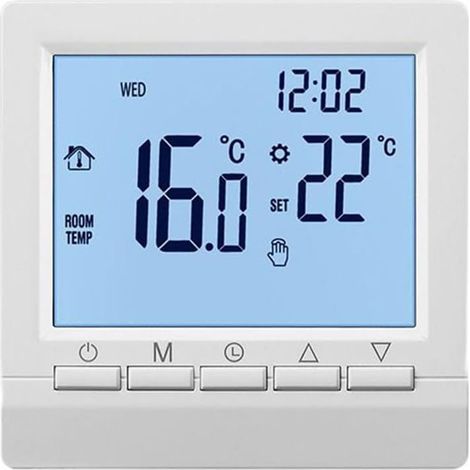 Thermostat, Contrôleur De Température Numérique Intelligent Programmable, Avec Grand Écran Lcd, Pour Contrôler La Température Ambiante