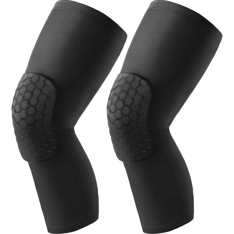 Sport-knieschoner, Waben-sport-knieschoner, Antikollisions-knieschoner Mit Wabenstruktur, 2 Stück, Unisex, Vielseitiger Komfort, Für Volleyball, Fußball, Basketball, Tanz (xl-lange Ausführung)