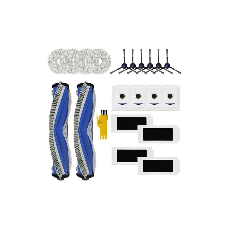 Alliandiskorehill Zubehörset Für Ecovacs Deebot T30 Pro Omni T30 Omni Saugroboter, Ersatzteile, 20-teiliges Set, 2 Hauptbürsten, 4 F