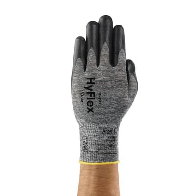 Mechanischer Schutzhandschuh HyFlex® 11-801, grau/schwarz, Größe 10 WW