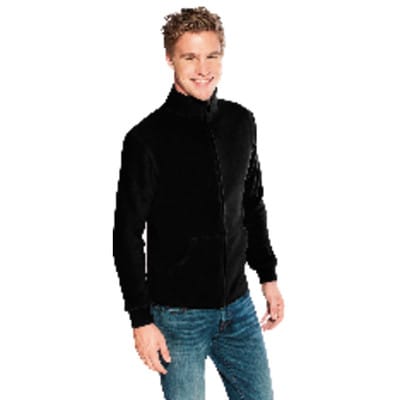 Fleecejacke, schwarz/grau, Größe M