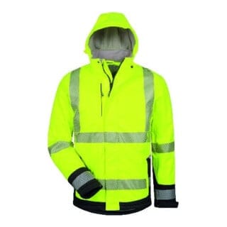 Warnschutz-Softshelljacke MELVIN, warn-gelb/schwarz, Größe XXL