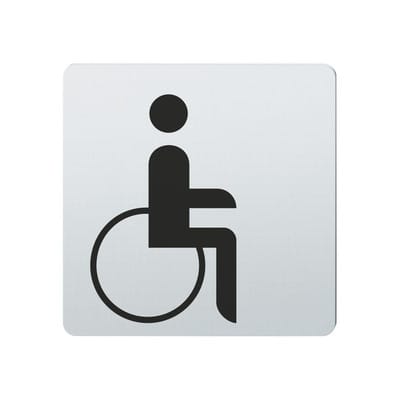 OA-Hinweisschild, 36 4059 Schwerbehindert, edelstahl fein matt