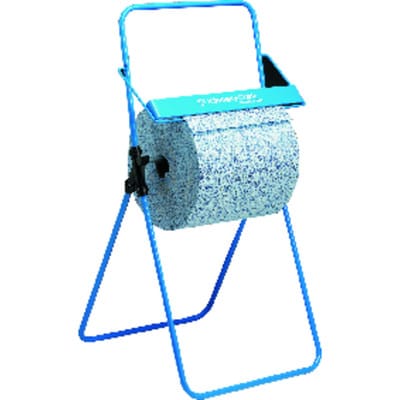 Bodenständer für Wischtuchrollen, Großrolle, Stahlrohr, blau