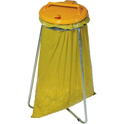 Abfallsammler 1x 120 l Stationär mit Deckel, gelb